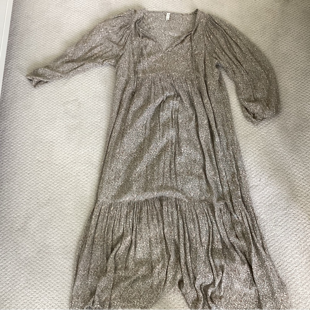 Gentle Fawn Womens Long Sleeve Maxi Dress - Gold